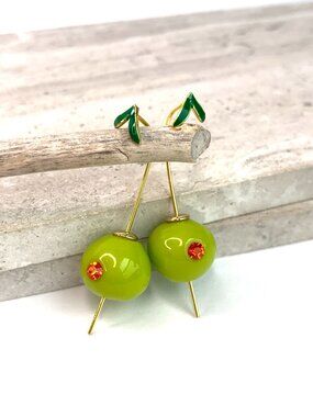NEW ~ Anthropologie Olive Drop Earrings